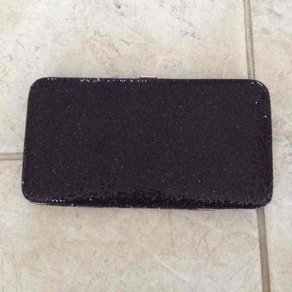 Black Sparkly Clutch Wallet - Picture 2 of 4